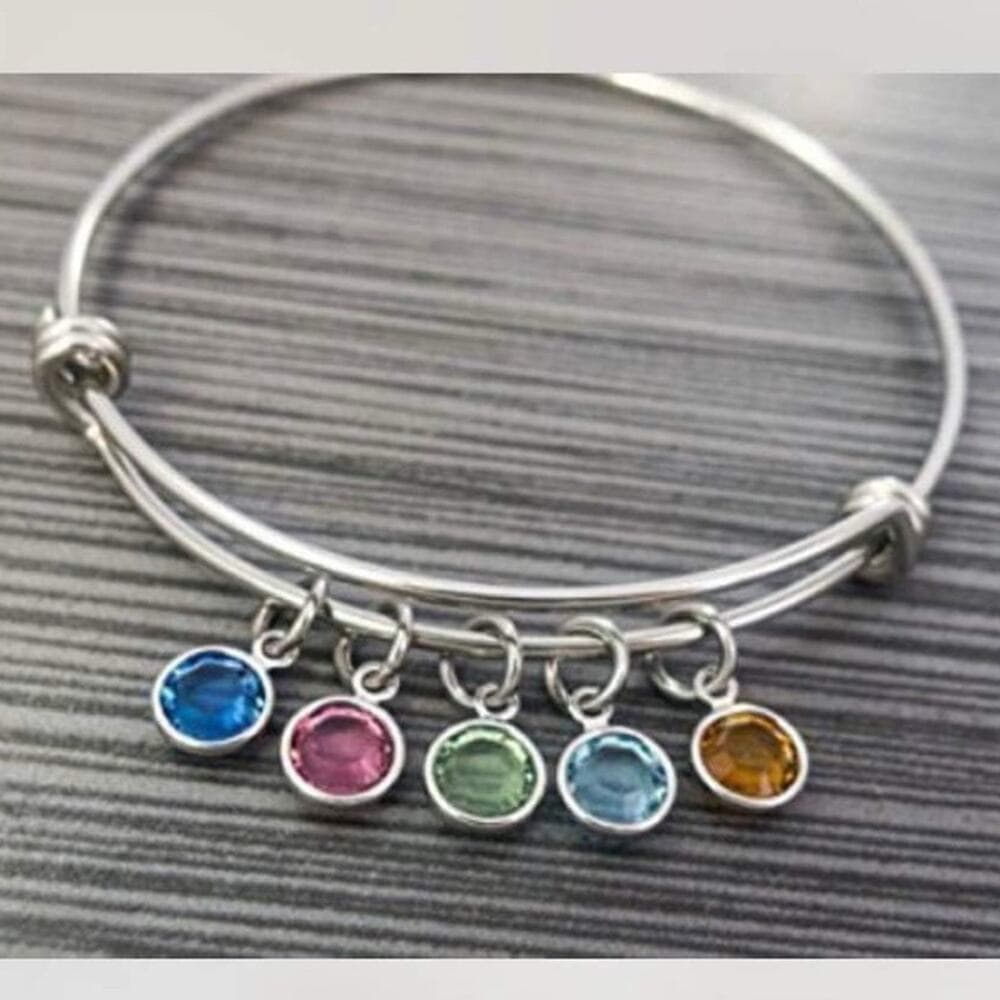 Adabele 1 Set Grade A Mixed Dangle Birthstone Charm 6mm - Thumbnail 4