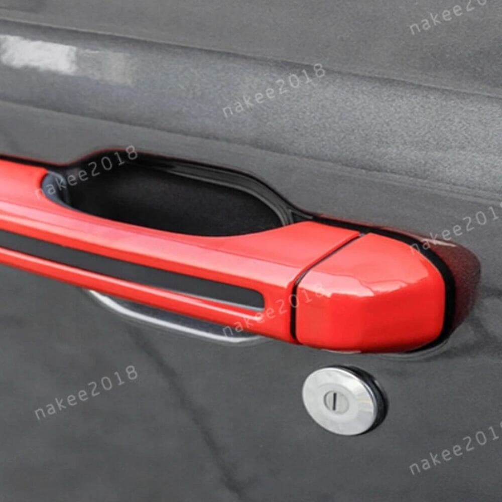 Red Door Handle Cover Trim For Jeep Wrangler JL 4-Door 2018-19 JT Gladiator 2020 - Thumbnail 5
