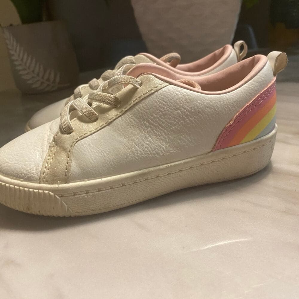 Carter's Tryptic Toddler Girls' Casual Rainbow Accent Sneakers Size 9 - Thumbnail 4