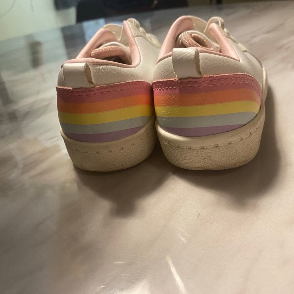 Carter's Tryptic Toddler Girls' Casual Rainbow Accent Sneakers Size 9 - Thumbnail 3