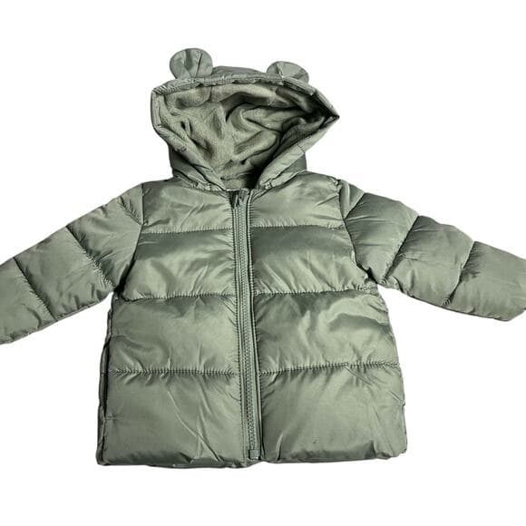 Old Navy Unisex Water-Resistant Quilted Puffer Jacket for Baby Size 6-12 - Thumbnail 4