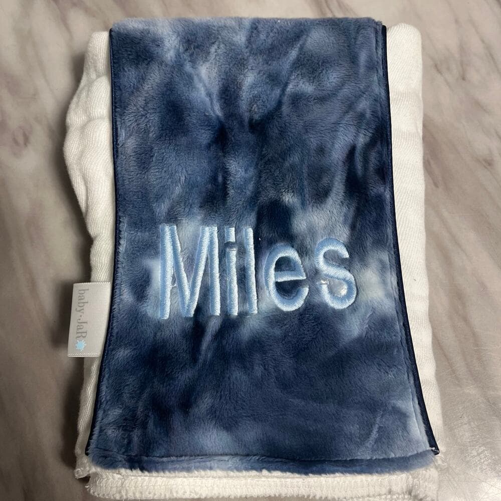 Baby•Jars Blue/White Baby Cloth - Thumbnail 3