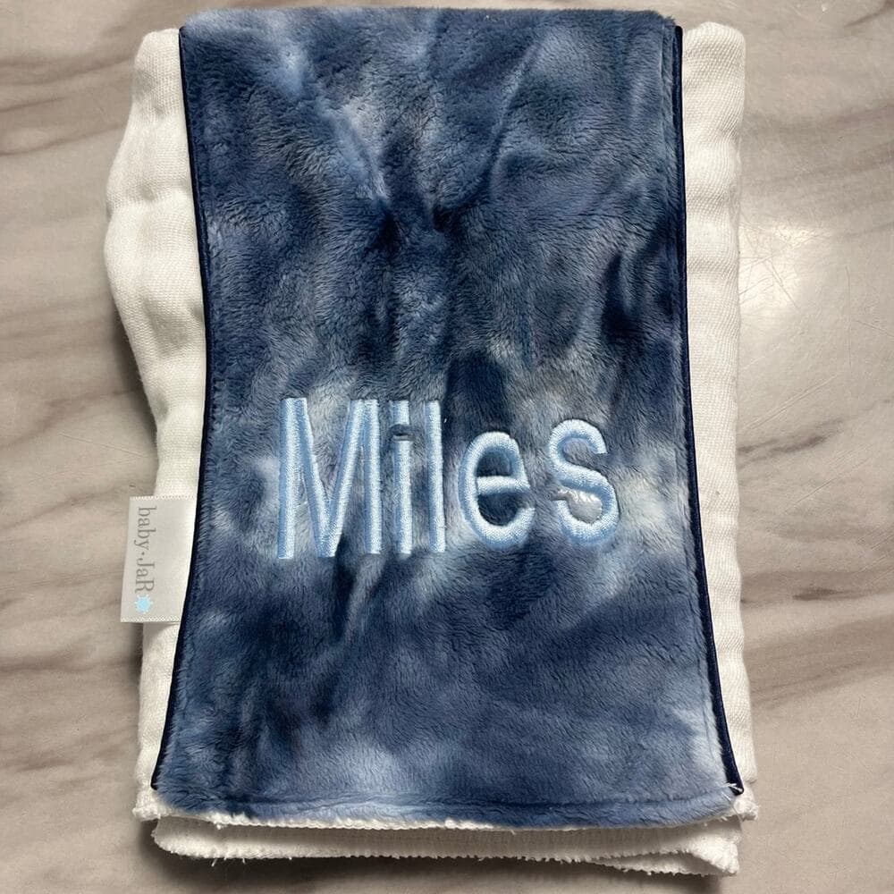 Baby•Jars Blue/White Baby Cloth - Thumbnail 4