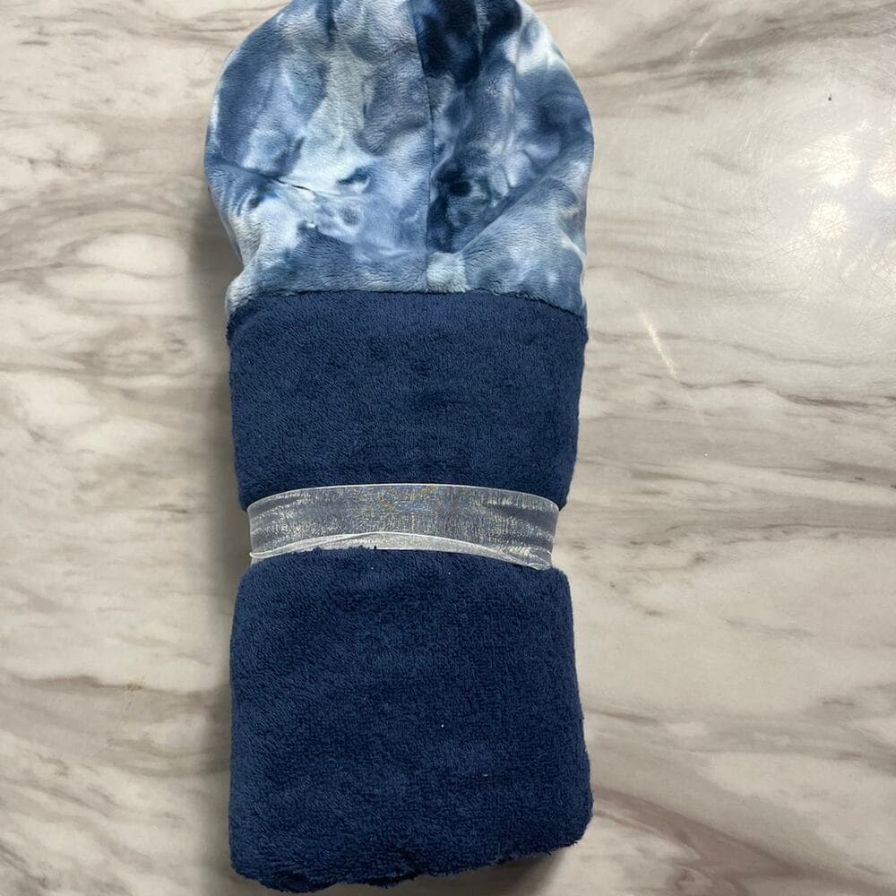 Baby•Jar Deluxe Hooded Towel - Navy Tie Dye - Thumbnail 2
