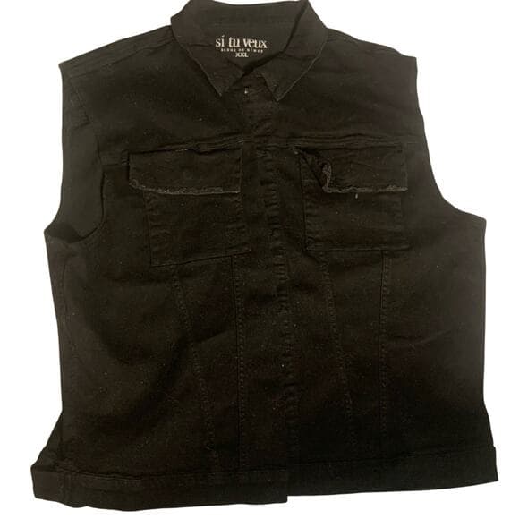 Si tu veux women’s black vest size XXL - Thumbnail 7