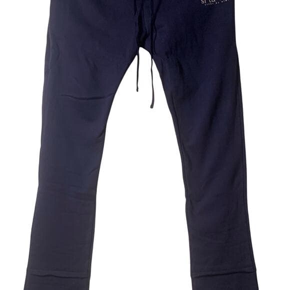 Si tu veux navy superstack sweatpants XL - Thumbnail 8