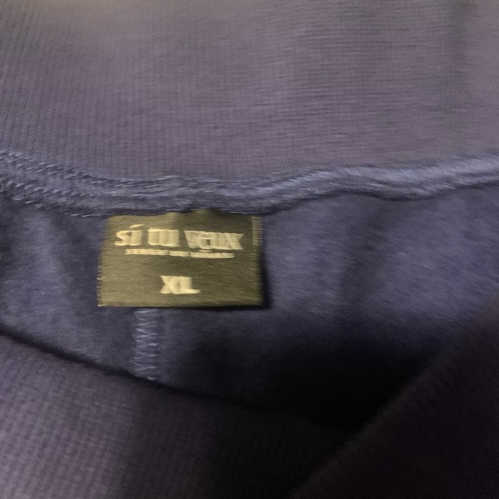 Si tu veux navy superstack sweatpants XL - Thumbnail 3