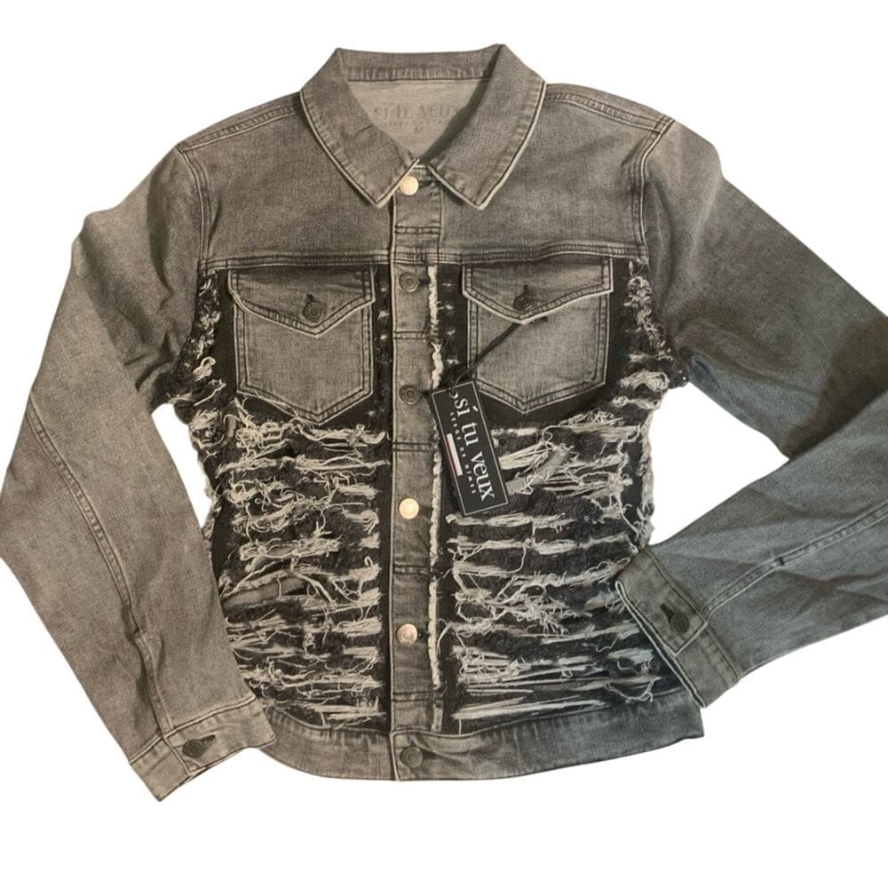 Si tu veux women’s jean jacket size medium - Thumbnail 6