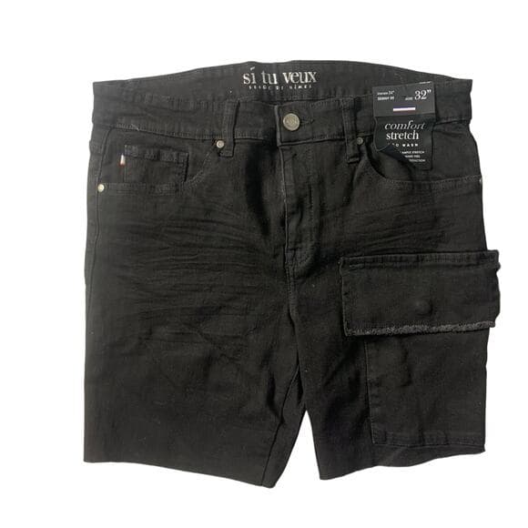 Si Tu Veux Black Mens Shorts Size 32 - Thumbnail 8