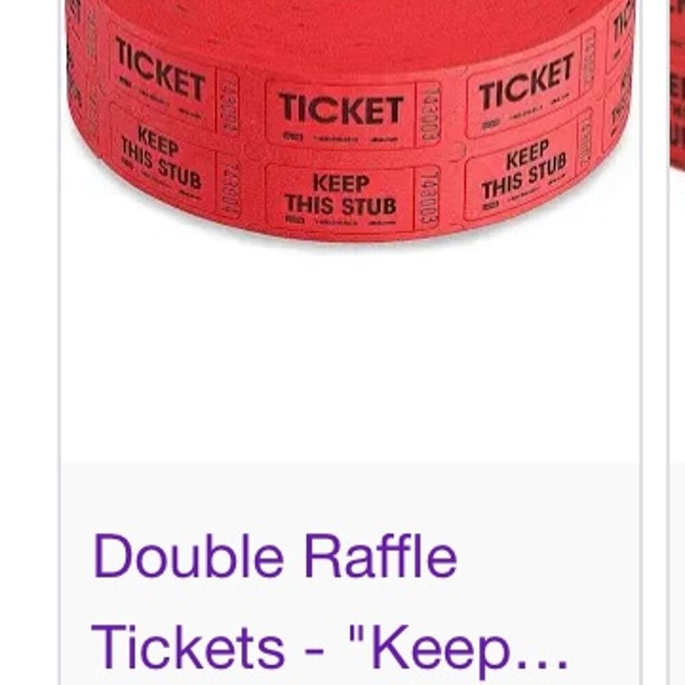 Double Raffle Tickets - "Keep This Stub", Red - Thumbnail 4
