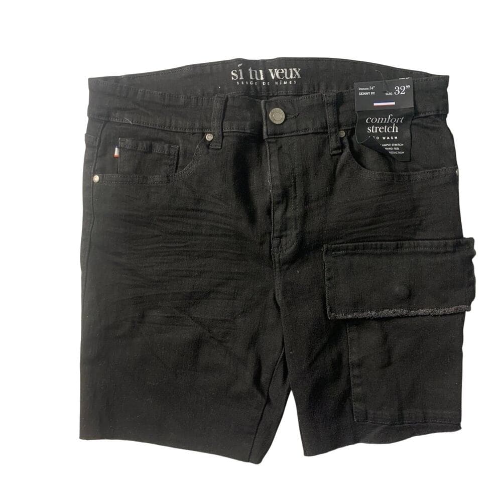 Si Tu Veux Black Mens Shorts Size 32 - Thumbnail 7