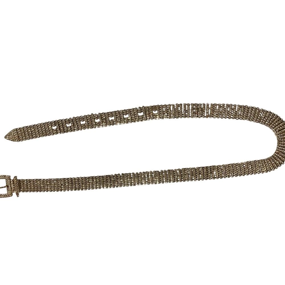 Women’s Gold belt with rhinestones - Thumbnail 5