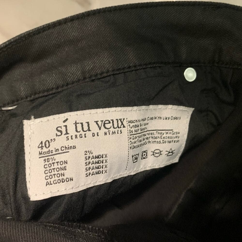 Si Tu Veux Superstack Black Mens Jeans Size 40 - Thumbnail 6