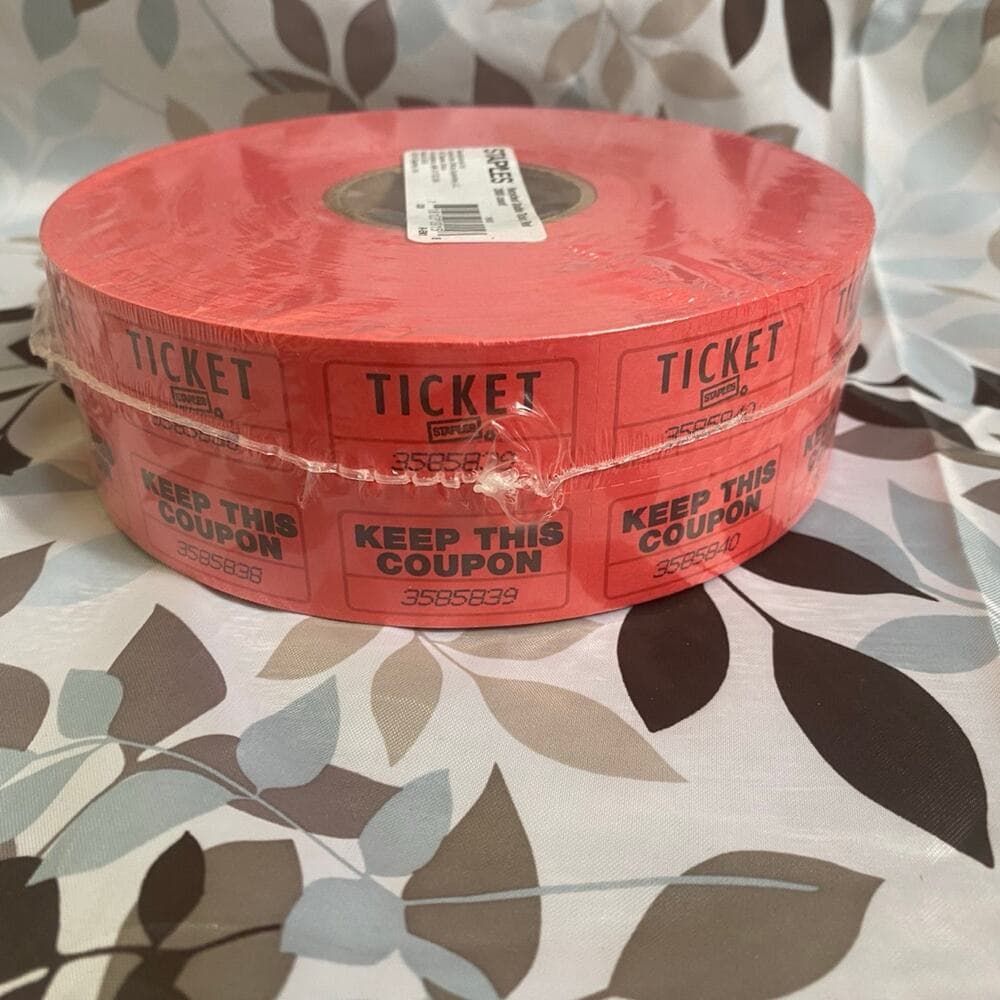 Double Raffle Tickets - "Keep This Stub", Red - Thumbnail 3