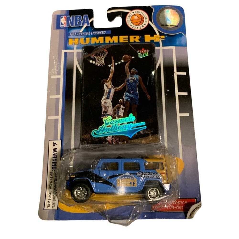 New 2004 CARMELO ANTHONY Fleer Ultra Die Cast car & card, Hummer NBA Cavaliers - Thumbnail 2