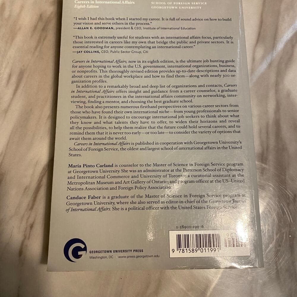 careers in international affairs book