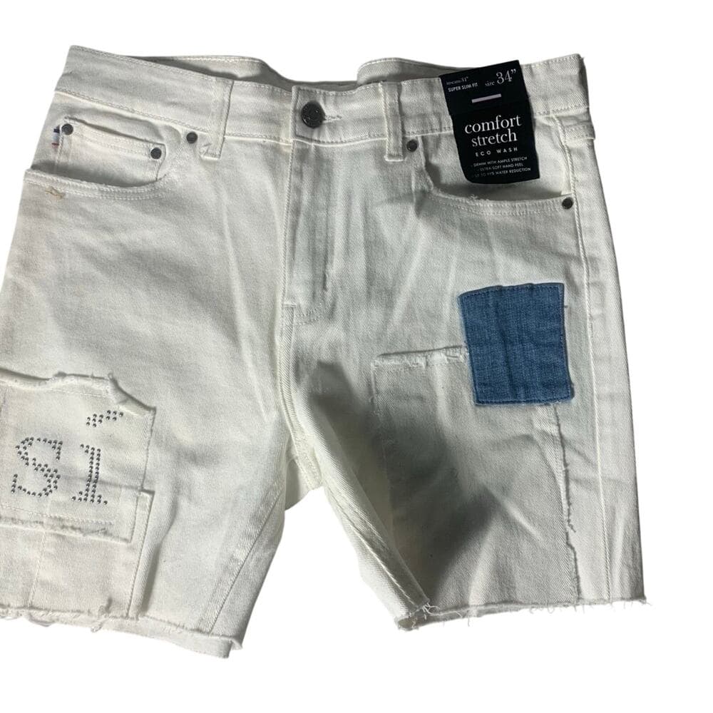 Si Tu Veux White Mens Shorts Size 34 - Thumbnail 6