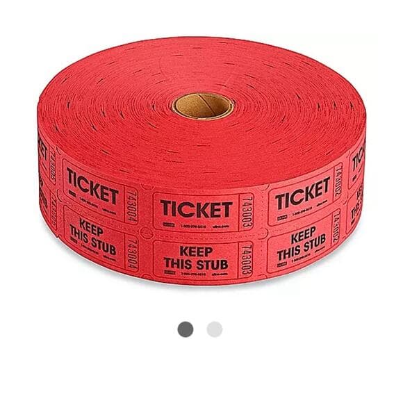 Double Raffle Tickets - "Keep This Stub", Red - Thumbnail 6
