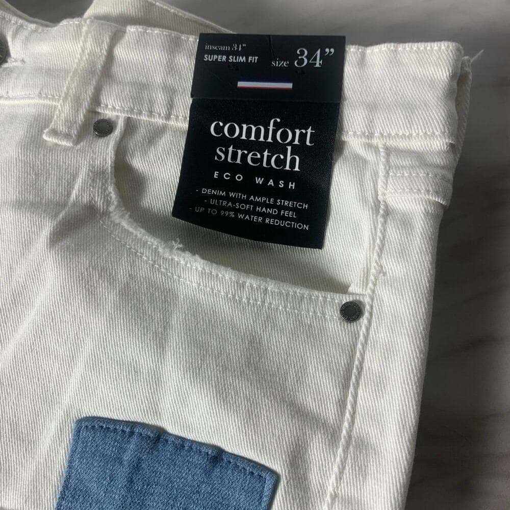 Si Tu Veux White Mens Shorts Size 34