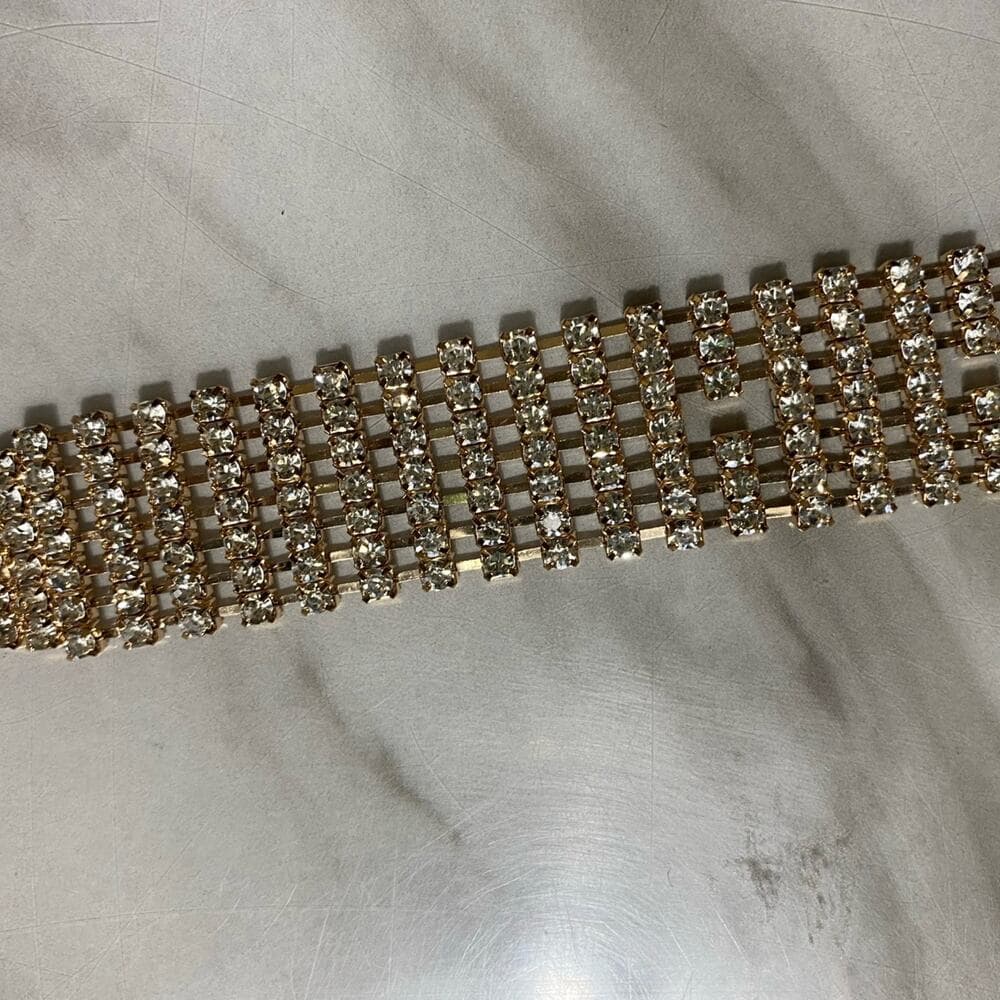 Women’s Gold belt with rhinestones - Thumbnail 3