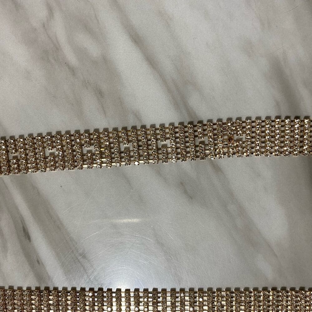 Women’s Gold belt with rhinestones - Thumbnail 4