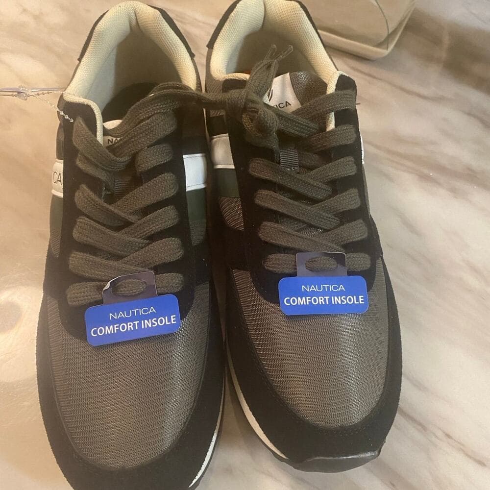 Nautica Men's Black and white Trainers sneakers size 10 - Thumbnail 6