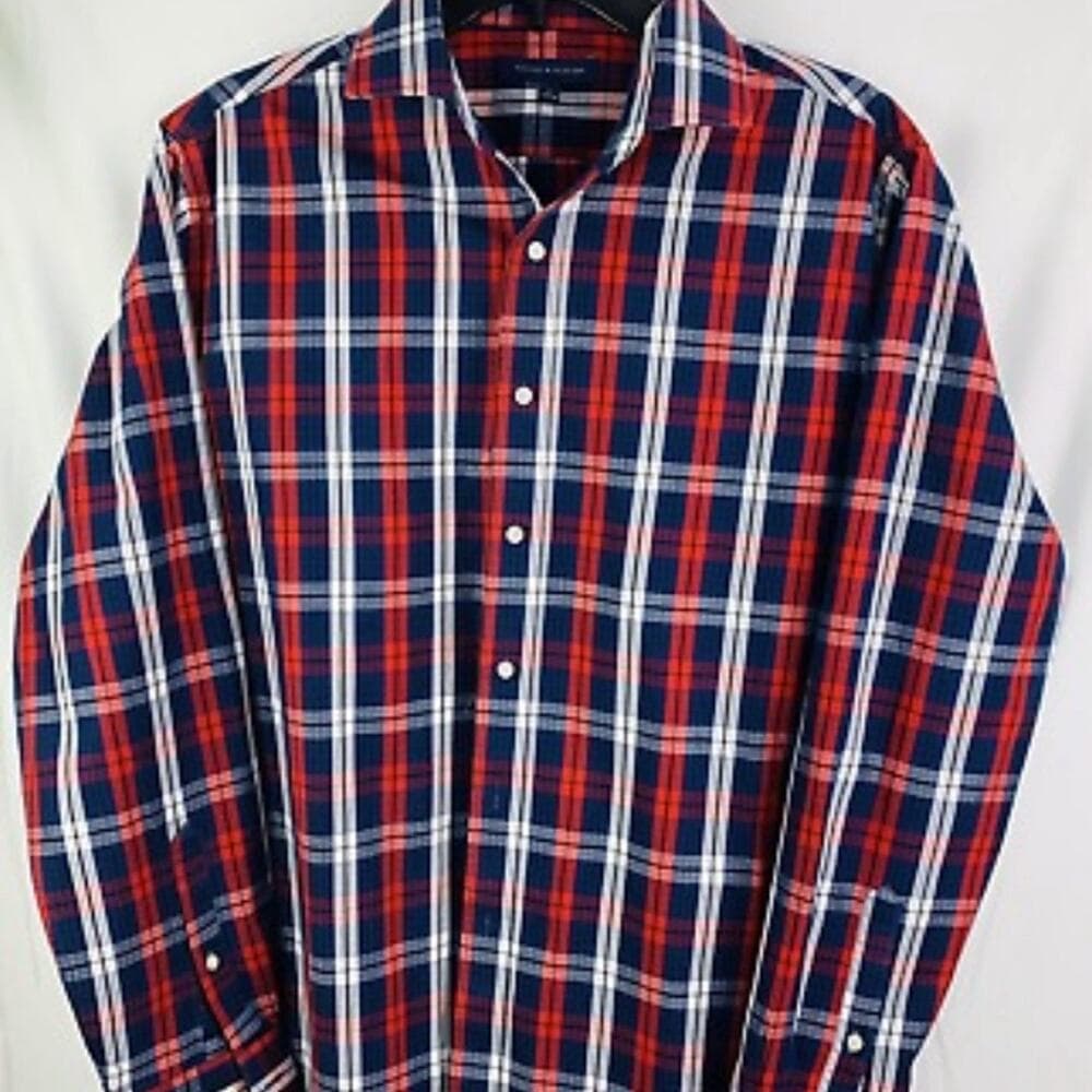 Plaid Tommy Hilfiger Button Down 2XL L - Thumbnail 4