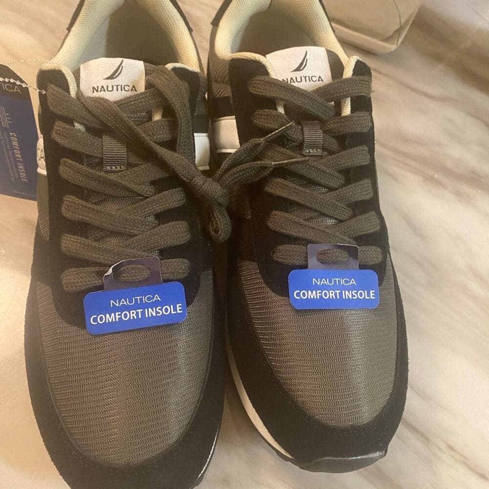 Nautica Men's Black and white Trainers sneakers size 10 - Thumbnail 7
