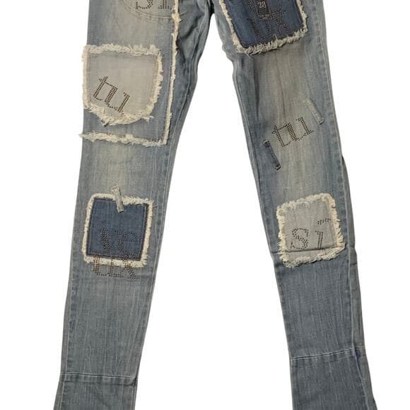 Si Tu Veux Superstack Indigo Wash Mens Jeans Size 34 - Thumbnail 8