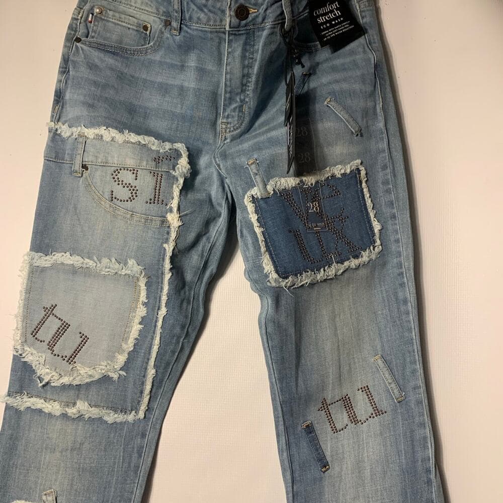 Si Tu Veux Superstack Indigo Wash Mens Jeans Size 34 - Thumbnail 2