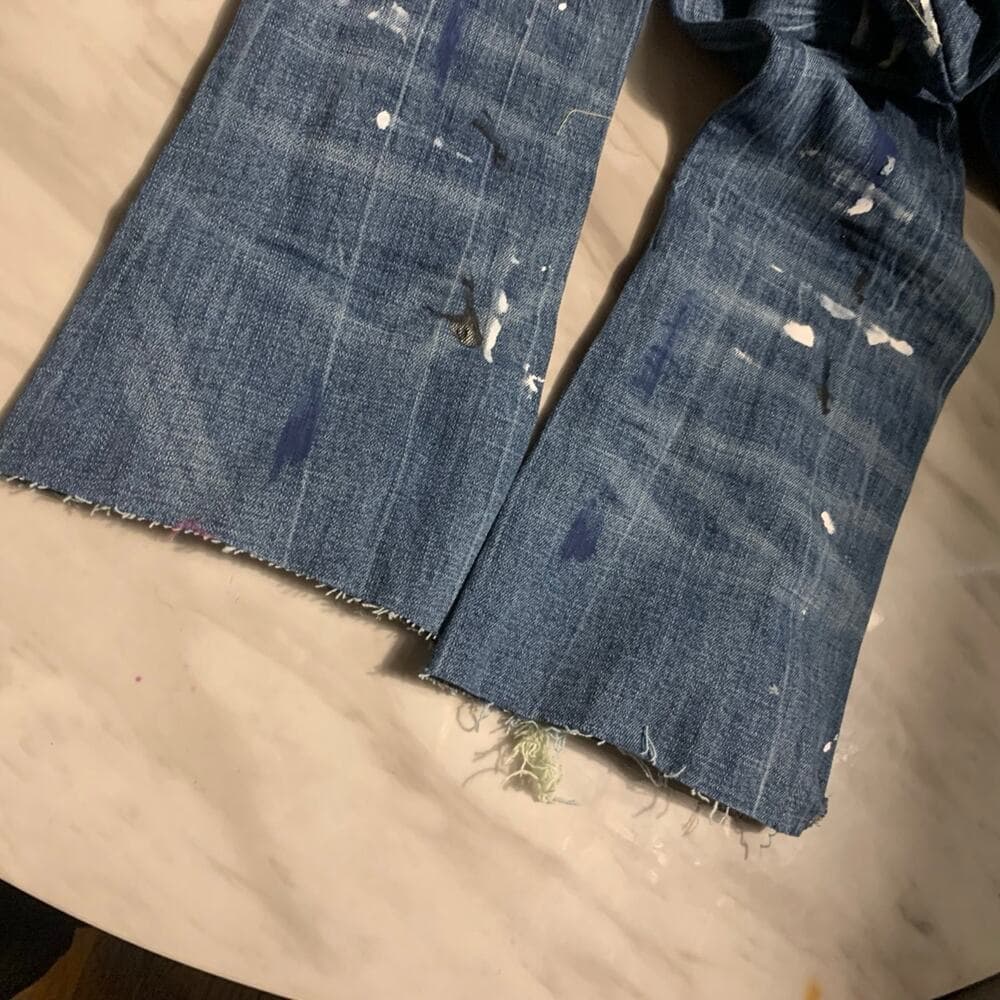 Si Tu Veux Superstack Indigo Wash Mens Jeans Size 28 - Thumbnail 4