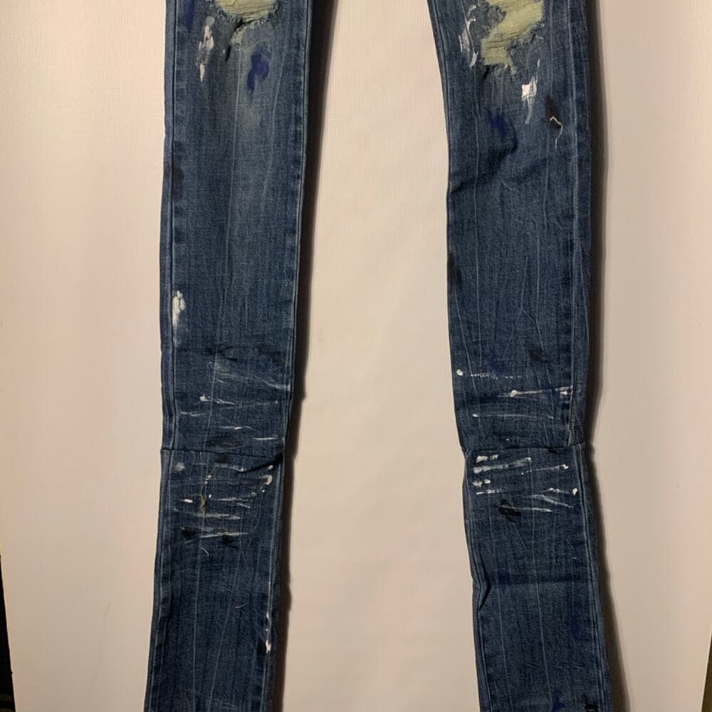 Si Tu Veux Superstack Indigo Wash Mens Jeans Size 28
