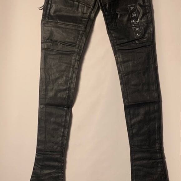 Si Tu Veux Superstack Black Wax Mens Jeans Size 30 - Thumbnail 10