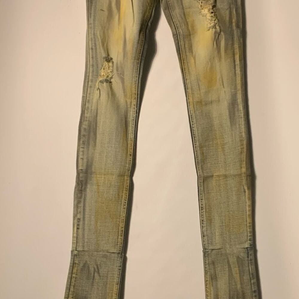 Si Tu Veux Superstack Matte Gold Mens Jeans Size 28 - Thumbnail 9