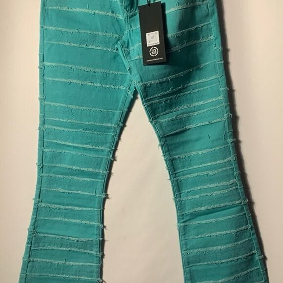 Doctrine Teal Flared Mens Jeans Size 32 - Thumbnail 5