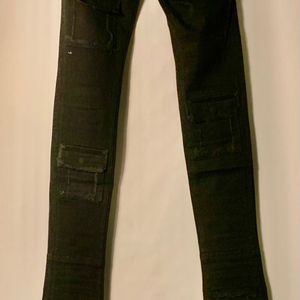 Si Tu Veux Superstack Jet Black Mens Jeans 36 - Thumbnail 8