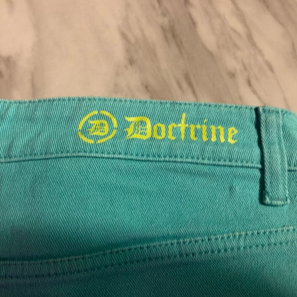 Doctrine Teal Flared Mens Jeans Size 32 - Thumbnail 3