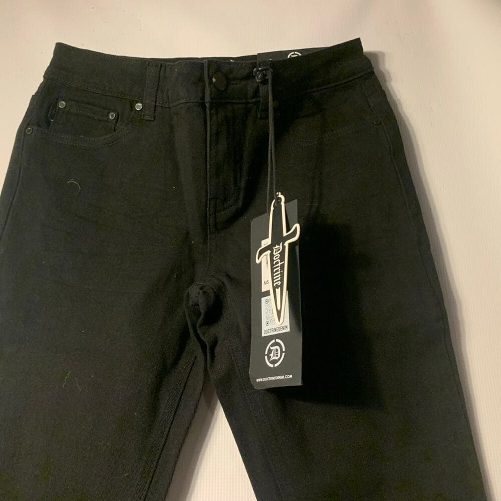 Doctrine Superstack Jet Black Mens Jeans Size 28 - Thumbnail 3