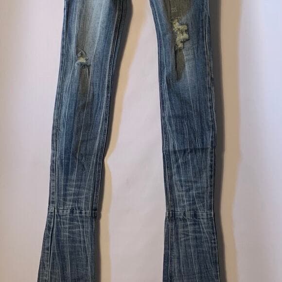 Si Tu Veux Superstack Medium Wash Mens Jean 30 - Thumbnail 9