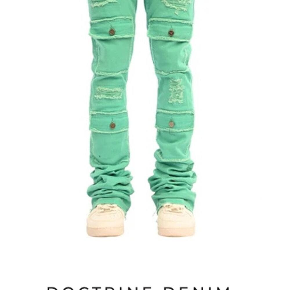 DOCTRINE DENIM (SAVANT TEAL SUPER STACKED JEAN) SIZE 32 - Thumbnail 6