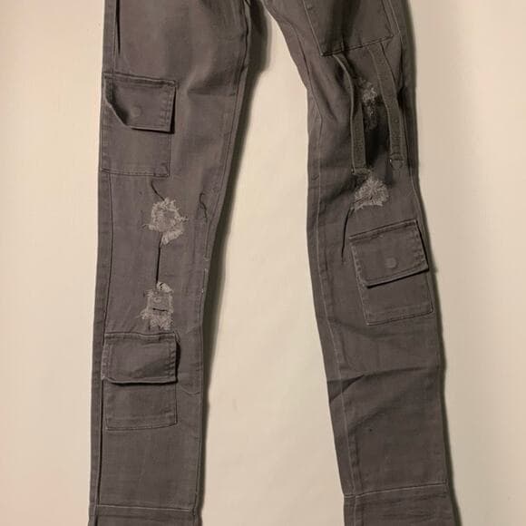 Si Tu Veux Superstack Grey Mens Jeans Size 40 - Thumbnail 8
