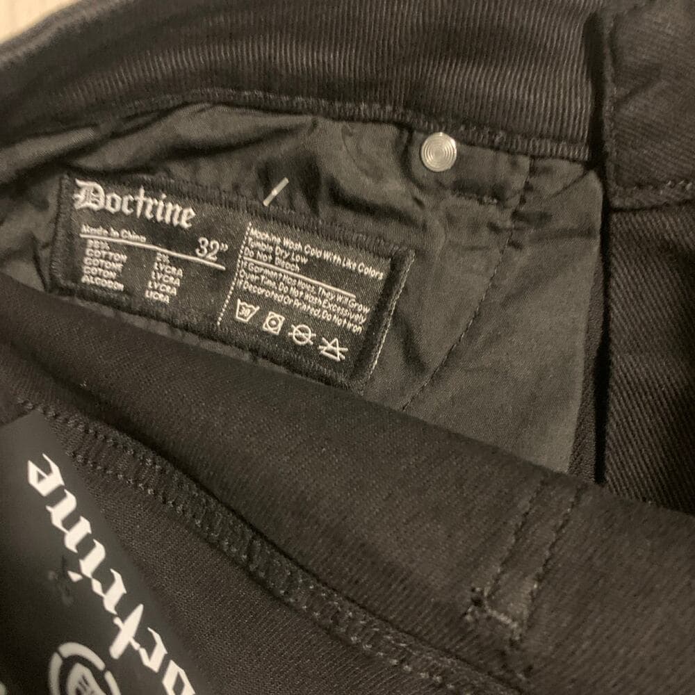 Doctrine Superstack Jet Black Mens Jeans Size 32 - Thumbnail 6