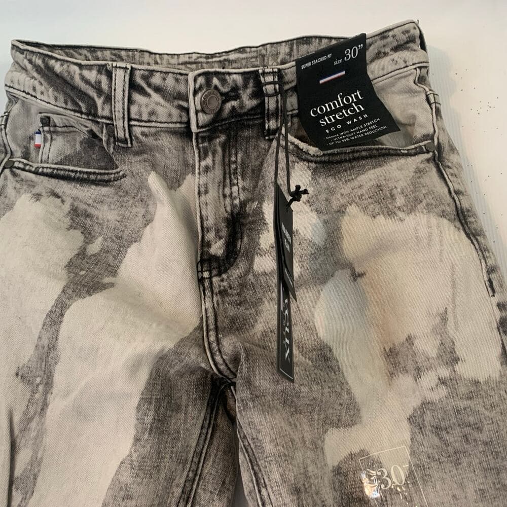 Si Tu Veux Superstack Grey Wash Mens Jeans Size 30 - Thumbnail 4