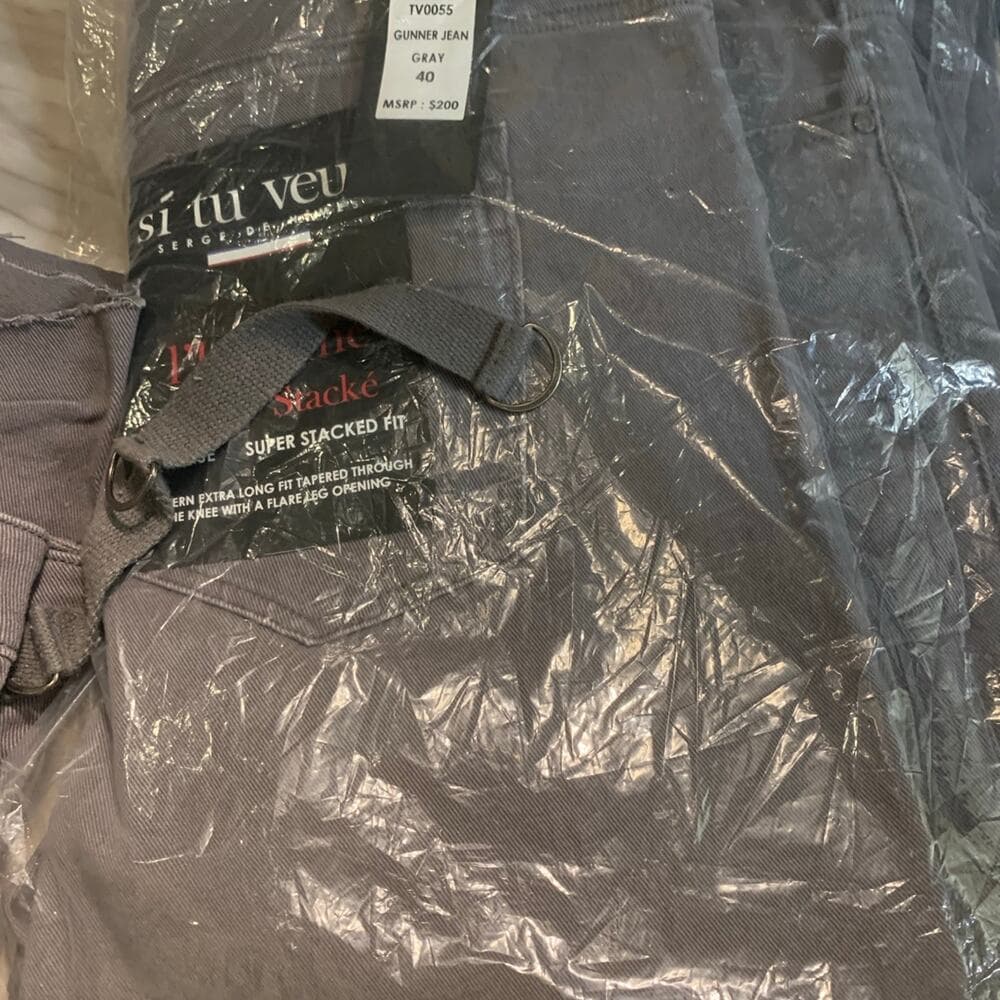 Si Tu Veux Superstack Grey Mens Jeans Size 40 - Thumbnail 6