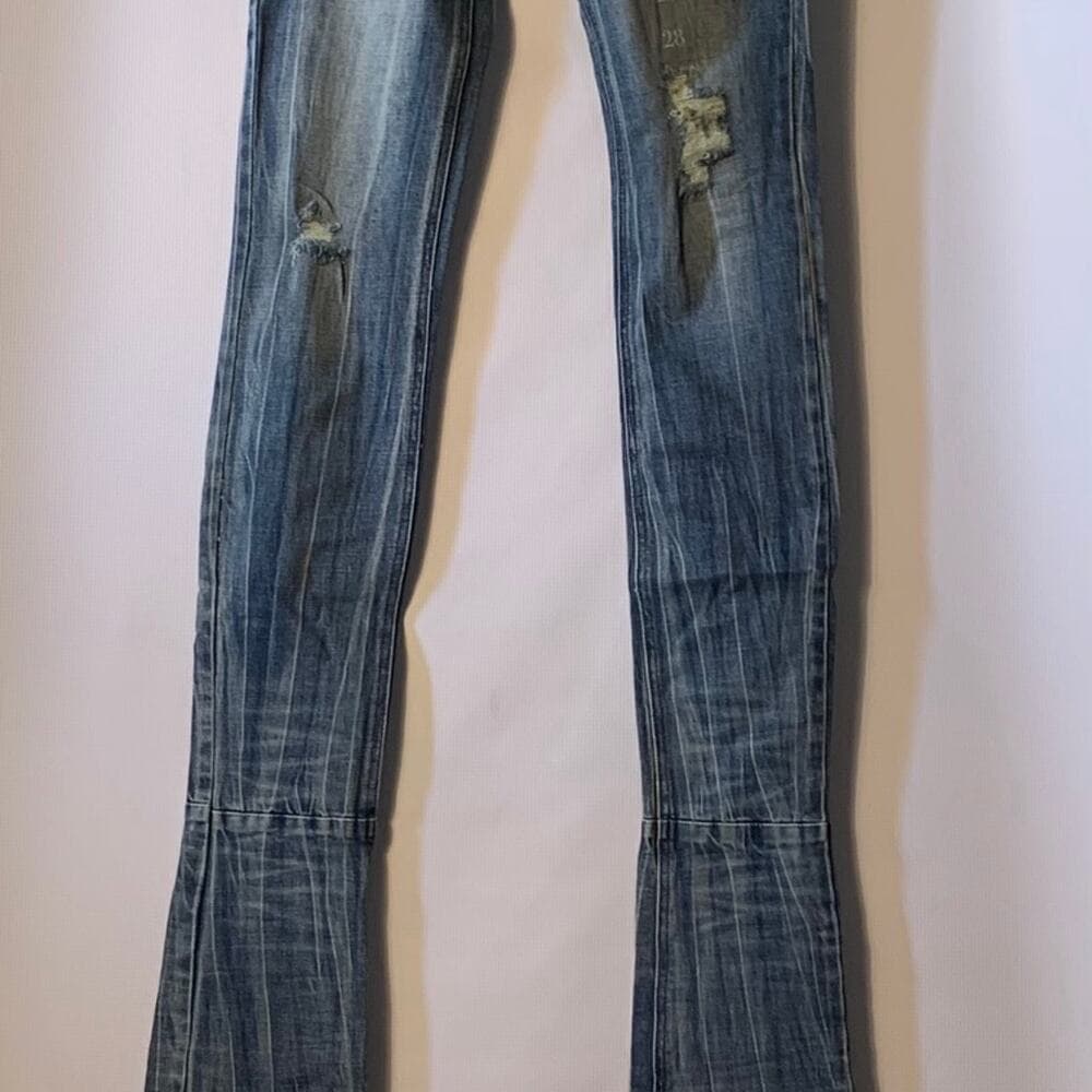 Si Tu Veux Superstack Medium Wash Mens Jean 30 - Thumbnail 8