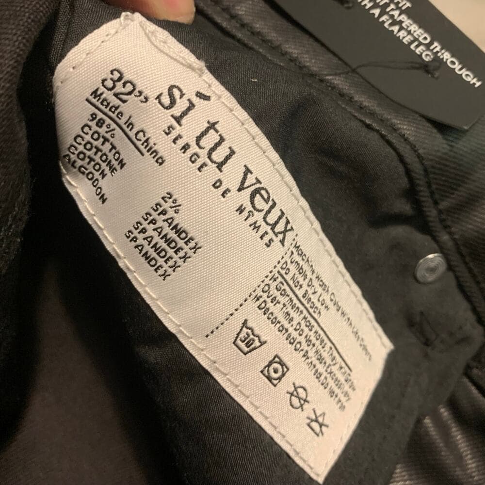 Si Tu Veux Superstack Black Wax Mens Jeans Size 32 - Thumbnail 6