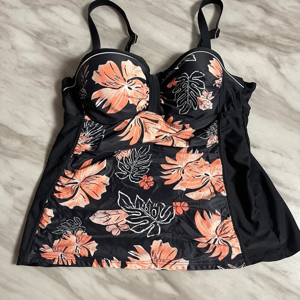 Yonique Womens Tankini Swimsuits Top Size Medium - Thumbnail 2