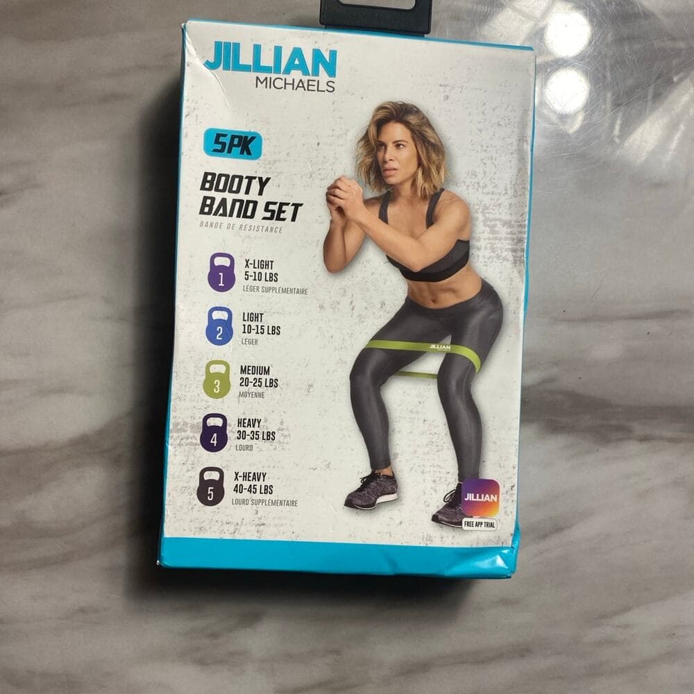 NIB Jillian Michaels Booty Band Set 5 Weighted Resistance Set Pack New Workout - Thumbnail 2