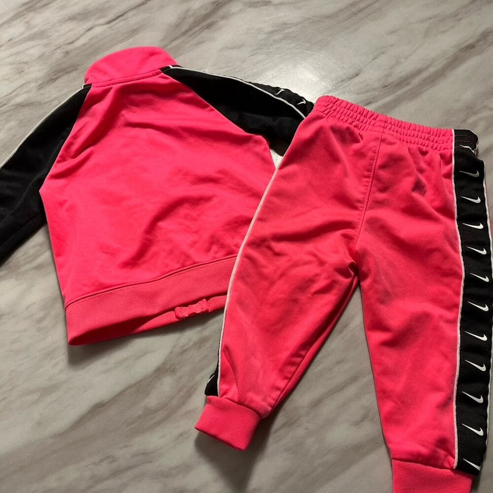 Nike Pink & Black Kids Sweatsuit Size 12 - Thumbnail 5
