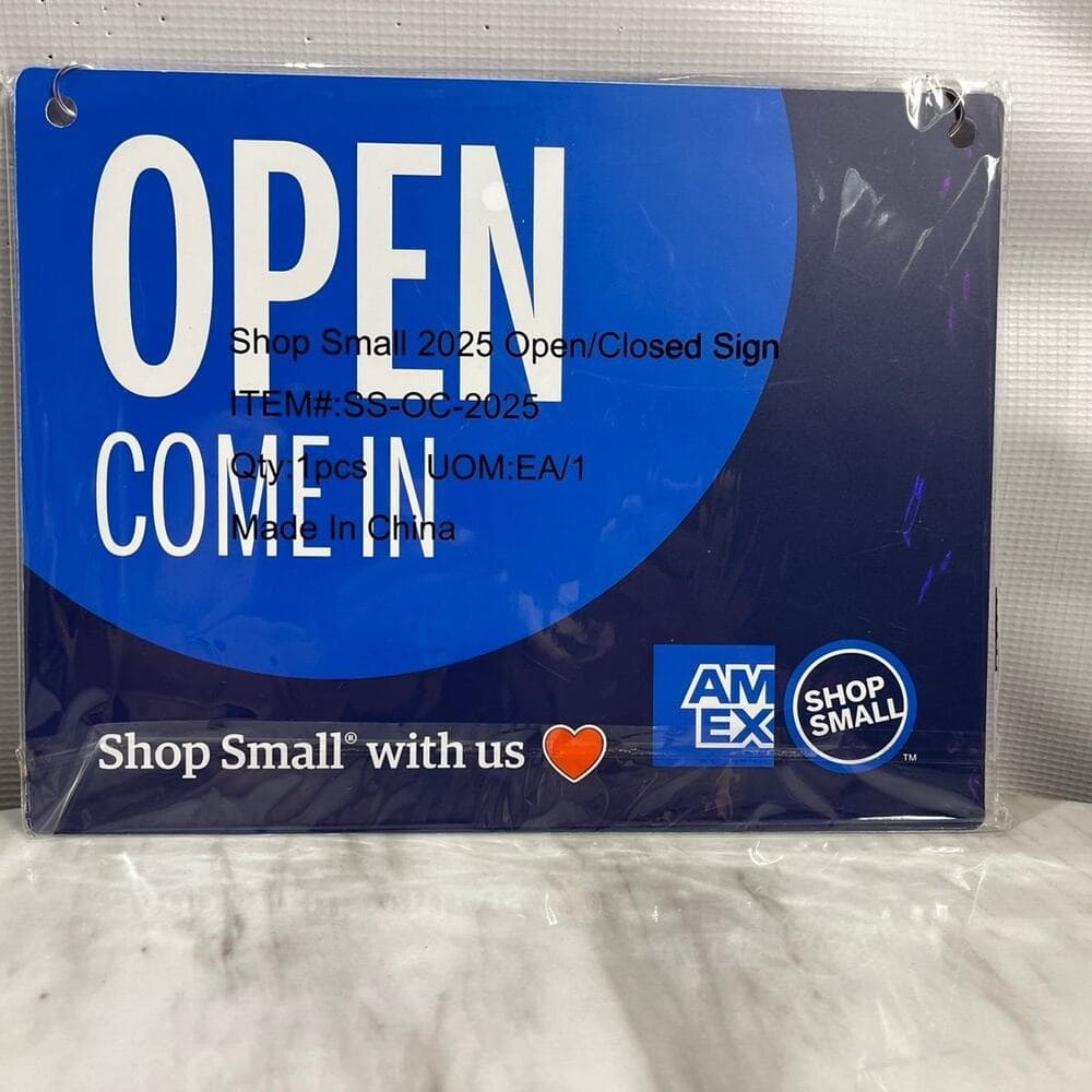 American Express Shop Small Open Closed Sign 11” W X 8” L - Thumbnail 2